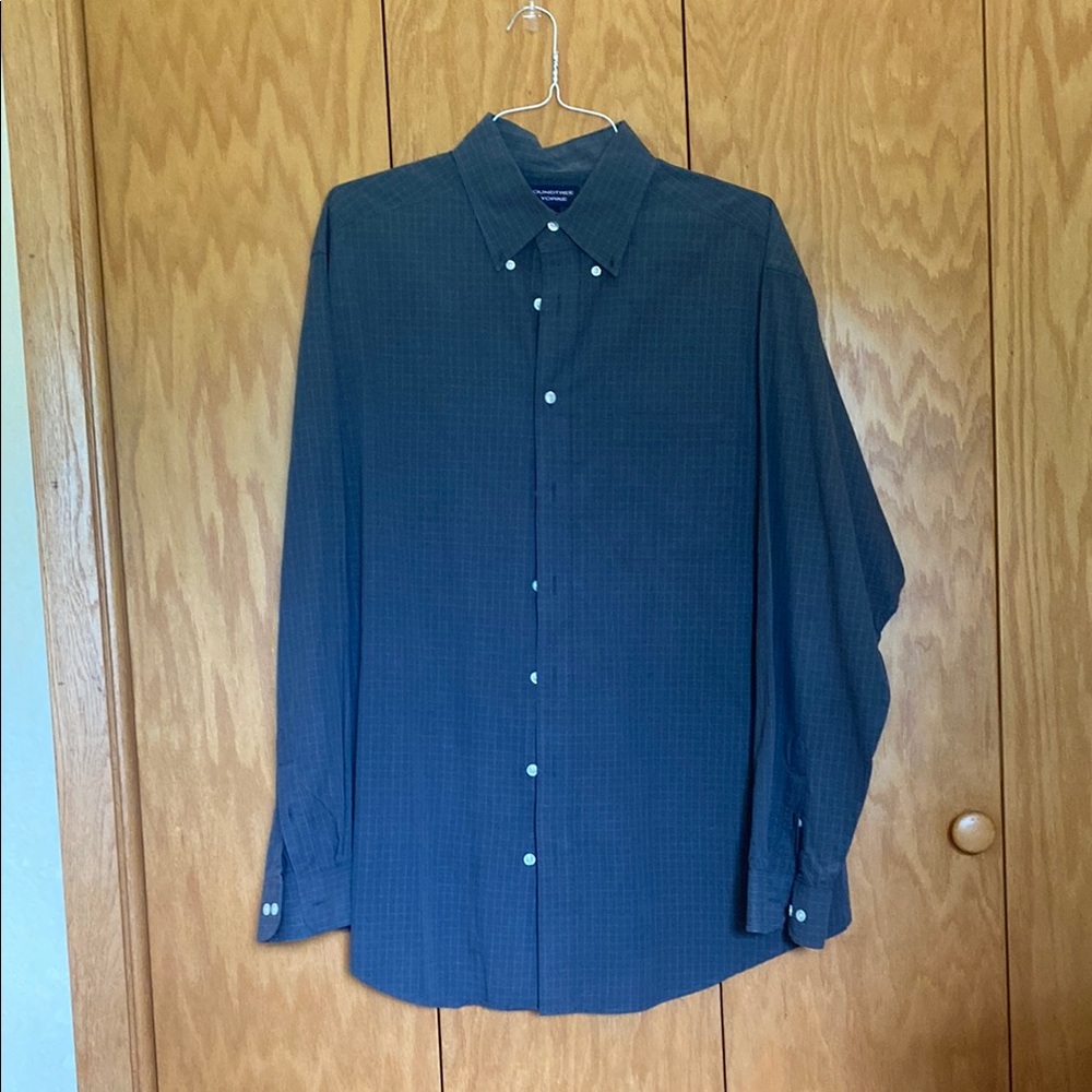 Roundtree & Yorke Gray Casual Button Down Shirt